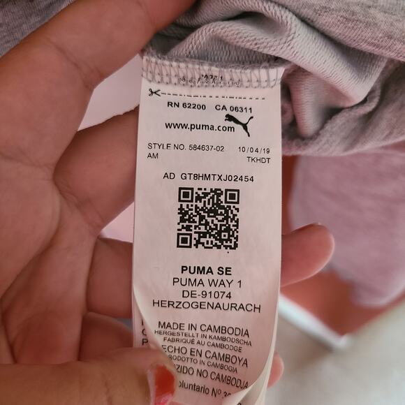 PUMA Gray Hoodie Women's Medium - Picture 5 of 5